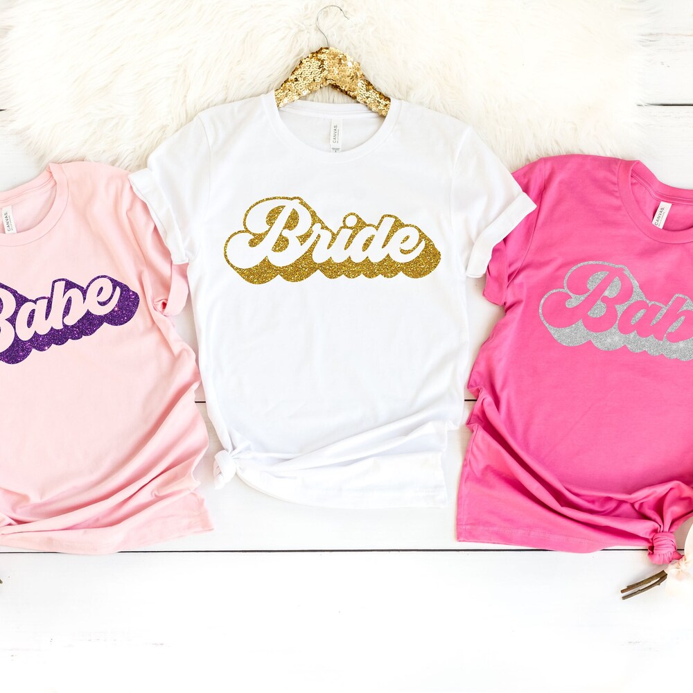 Bridal Party Shirt, Bride Shirt,Retro Bride Shirt, Bachelorette Party Shirts,Bride To Be Shirt,Bride Shirt,Bridal Proposal Shirt, Babe Shirt Printfushion