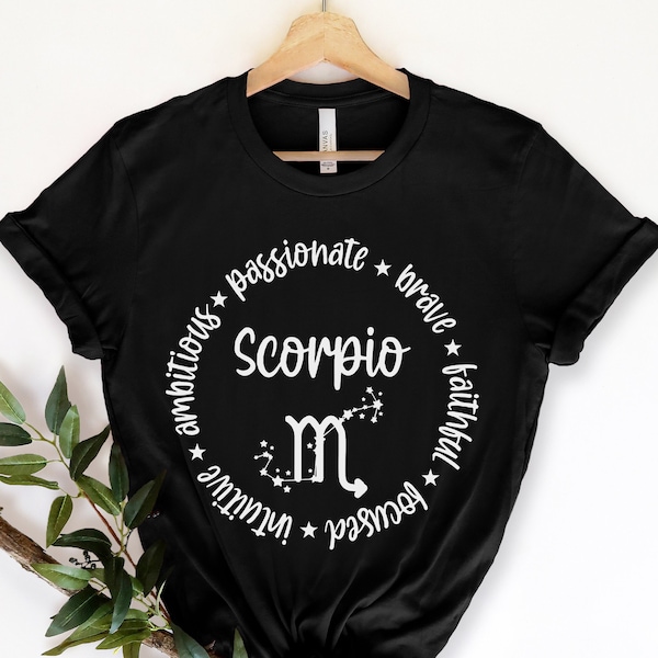 Astrology Shirt, Scorpio Shirt, Horoscope Gift, Birthday Gifts, Zodiac Signs Shirt, Astrology Gift, Horoscope Constellations Shirt