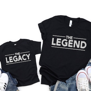 Daddy and Me Shirts, The Legend, The Legacy, Fathers Day Matching, Dad and Daughter Matching Tees, Dad and Son Matching Tees
