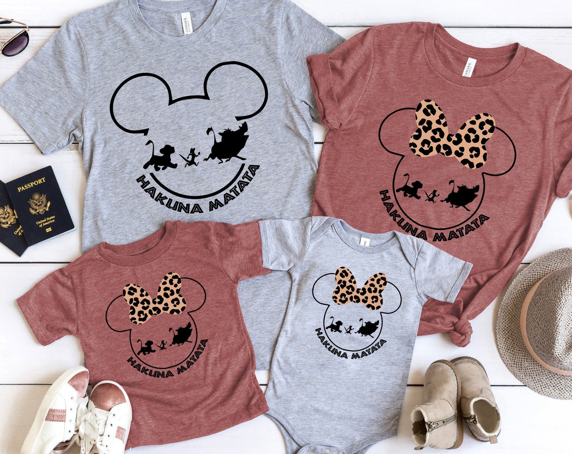 Leopard Disney Urlaub Familie Trip Hakuna Matata T-Shirt Leopard Disney Urlaub Familie Trip Hakuna Matata T-Shirt