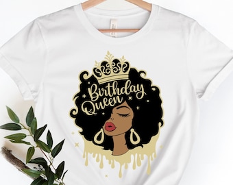 Birthday Queen Shirt, Afro Queen shirt, Birthday shirt , Birthday gift, Birthday Diva Shirt, Afro Woman Birthday, It's My Birthday Shirt