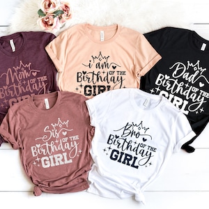 私は誕生日の女の子のシャツ、姉妹、兄弟、夫、お父さん、お母さん、誕生日の女の子の友達のTシャツ、ハッピーバースデーパーティー、お揃いの誕生日シャツ