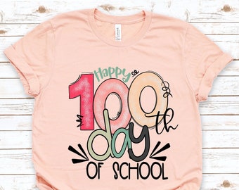 100 Tage Schule Shirt, 100 Tage Shirt, 100. Schultag Feier, Studenten Shirt, Back to School Shirt, Geschenk für Lehrer