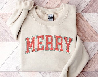 Christmas Sweatshirt, Merry Christmas Sweatshirt, Christmas Shirt for Women, Christmas Crewneck Sweatshirt, Holiday Sweater, Christmas Gift