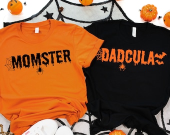 Momster and Dadcula Matching Halloween Shirts, Couples Halloween Shirts, Momster Shirt, Dadcula Shirt, Mom Halloween Shirt,Dad Halloween Tee