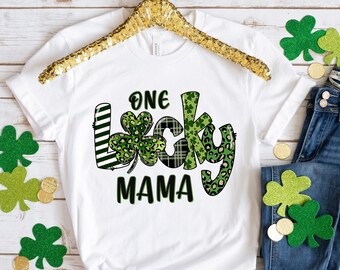 One Lucky Mama Shirt, St. Patrick's Day Shirt, St. Paddy's Day, Mom Shirt, Lucky Mom Shirt, Pregnancy Reveal Shirt, Baby Announcement Shirt