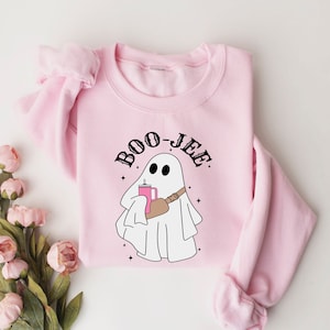 Sweatshirt Halloween Ghost, Boo Jee-shirt, Boo-shirt, Spooky Ghost-hoodie, Spooky Season Ghost-trui, Spooky Vibes-shirt, Halloweencadeaus