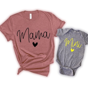 Mama Mini Shirts, Mom And Me Shirt, Mother&#39;s Day Gift, Matching Mommy and Me Shirts, Matching Mom Shirt, Mama Mini Matching Shirt,