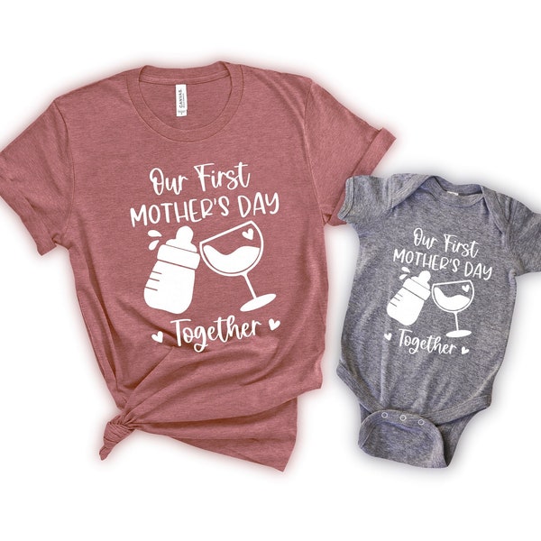 Our First Mother's Day Shirt, Mothers Day Matching Shirt, Mother's Day Mommy And Baby Outfit, Mother's Day Gift