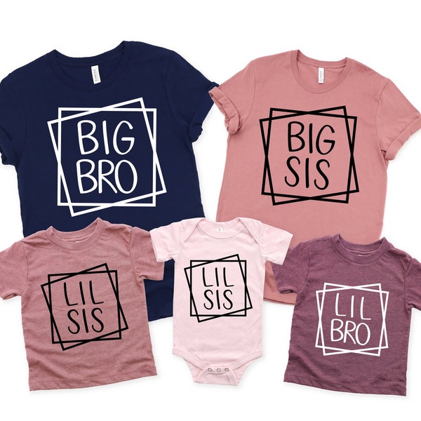 Big Brother Sister Shirts, Little Brother Sister Shirts, Big Bro Sis Lil Bro Sis Matching Shirts, Big Bro Sis T-Shirt, Lil Bro Sis T-Shirt