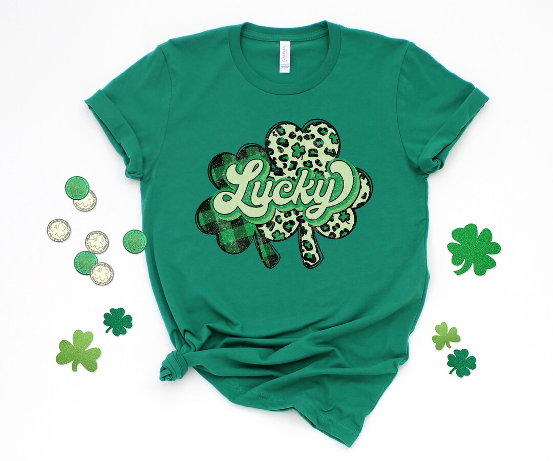 Lucky Shamrock Shirt Shamrock Shirt Lucky Shirt St Patricks - Etsy