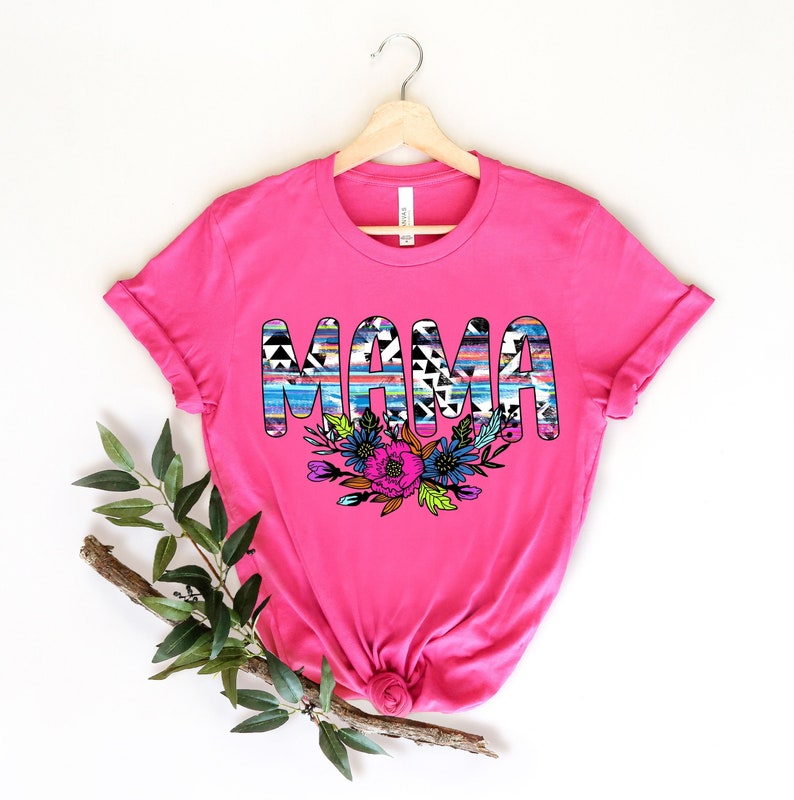 Mama Shirt, Shirt for MoM, Floral Shirt, Mothers Day Shirt, Floral Mama Shirt, Cute Mom Tee, Pastel mama Shirt image 1