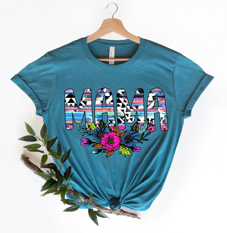 Mama Shirt, Shirt for MoM, Floral Shirt, Mothers Day Shirt, Floral Mama Shirt, Cute Mom Tee, Pastel mama Shirt image 3