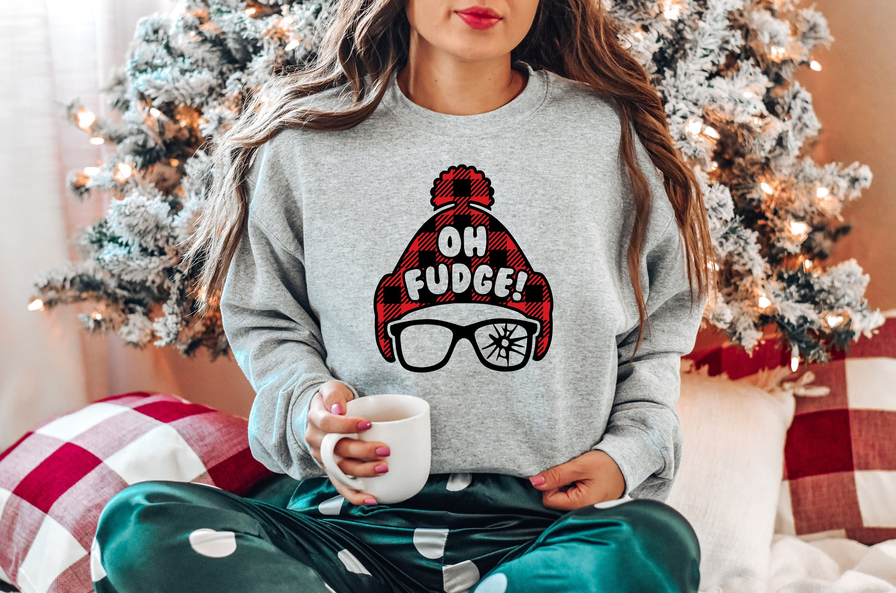 Christmas Sweatshirt Funny Christmas Shirt Oh Fudge - Etsy