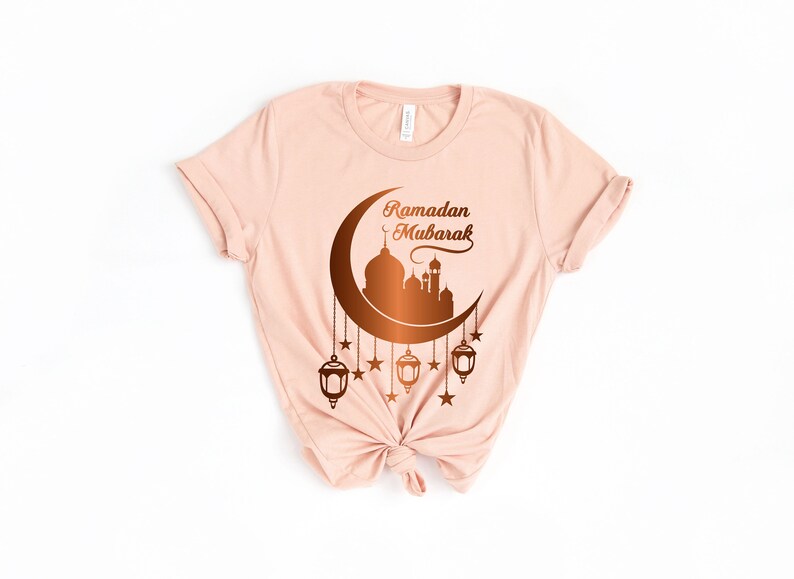 Maglietta EID Mubarak, maglietta musulmana, regalo Ramadan, maglietta Ramadan Mubarak, camicie islamiche, maglietta per bambini musulmani, maglietta Ramadan Kareem immagine 4