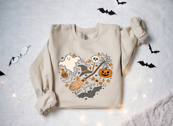 Halloween Doodles Hearth Shirt Gift For Halloween Moms, Cute Halloween Tshirt, Halloween Sweatshirt, Pumpkin Sweatshirt, Halloween Witch Tee