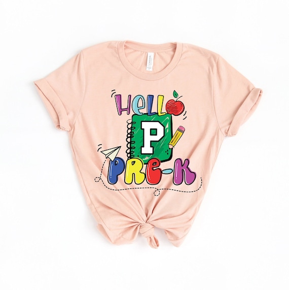 Hello Preschool, Preschool Shirt, First Day Preschool Shirts, Preschool Teacher, Preschool Tee, Pre-K Tshirt, Hello Pre K