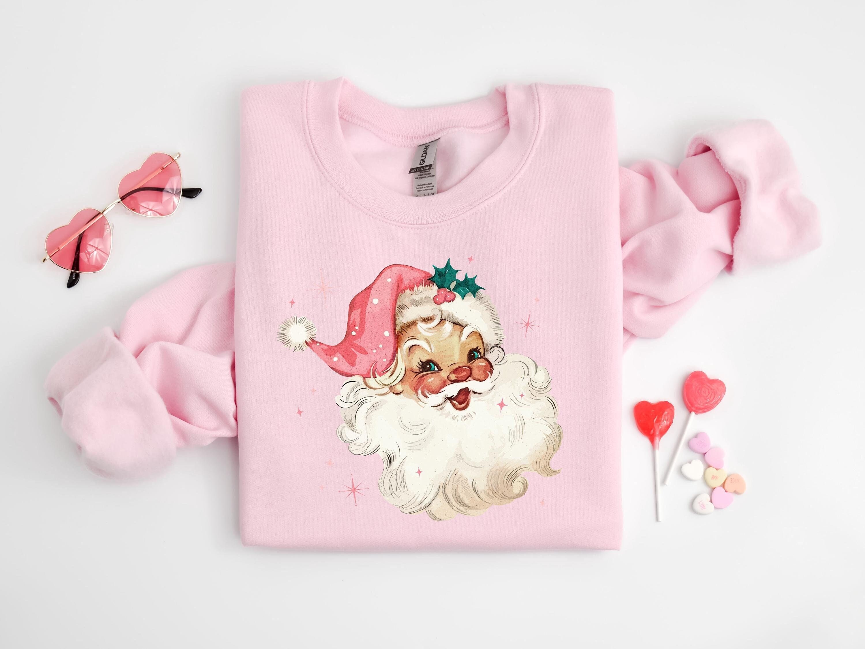 Funny Santa Graphic T-Shirt For Women - Merry Christmas Short Sleeve Tee Top - View #2