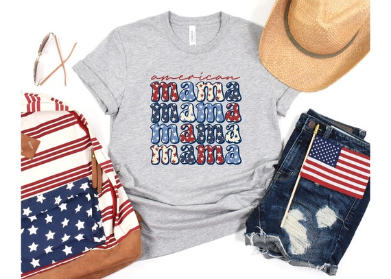American Mama Shirt, Mom Shirt, Independence Day, 4th of July Shirt, American Memorial Day,4th July Shirt Women,Patriotic Shirt,Gift For Her