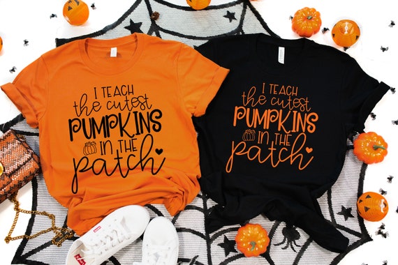 Fall Teacher Shirts, Halloween Teacher Shirt, Pumpkin Teacher Shirt, Cute Teacher Shirts, I Teach The Cutest Pumpkins In The Patch Shirt