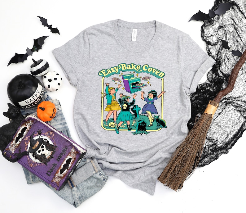 Easy Bake Coven 90-tals skräckfilmsfantröja, Halloween-hoodie, läskig Halloween-tröja, häxiga vibbar-hoodie, läskig säsongspresent bild 2