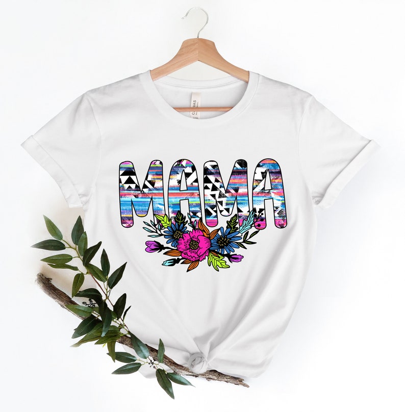 Mama Shirt, Shirt for MoM, Floral Shirt, Mothers Day Shirt, Floral Mama Shirt, Cute Mom Tee, Pastel mama Shirt image 2