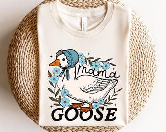 Floral Mama Goose Shirt, Funny Mom Shirt, Watercolor Goose Mom Shirt, Goose Mama Shirt, Mother's Day Shirt, Mama Love Shirt, Cute Mom Shirt