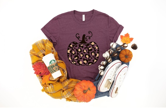 Leopard Pumpkin Shirt, Cheetah Pumpkin Shirt,Thanksgiving Shirt, Thankful Shirt,Fall Shirt, Hello Pumpkin,Family Matching Shirt