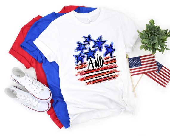 Camicia a stelle e strisce bandiera americana retro camicie del 4 luglio stelle pace e strisce retro camicia bandiera americana 4 luglio Merica Etsy Italia