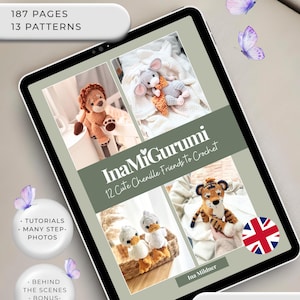 InaMiGurumi – El gran libro interactivo de ganchillo | 13 patrones | Acceso online/Sin descarga (Libro animado) | 187 páginas de magia esponjosa
