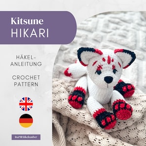 Crochet Pattern Kitsune Fox – Amigurumi PDF – Crochet Pattern Hikari DE/EN