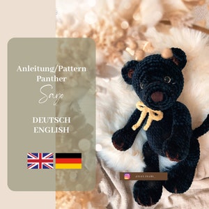 Crochet instructions/Crochet pattern Baby Panther Sayo (Language: DE/English) *Amigurumi*