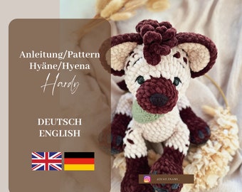 Instrucciones de crochet/Patrón de crochet Hyena Hardy (Disponible en: alemán/inglés) *Amigurumi*