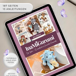 InaMiGurumi Jeden rok – 12 uroczych przyjaciółek z szenili | Cyfrowy interaktywny lookbook (tylko do przeglądania/bez pobierania) | 187 stron magii szydełkowania