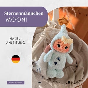 Patrón de crochet Mooni el Hombre Estrella – *Amigurumi* PDF – Alemán