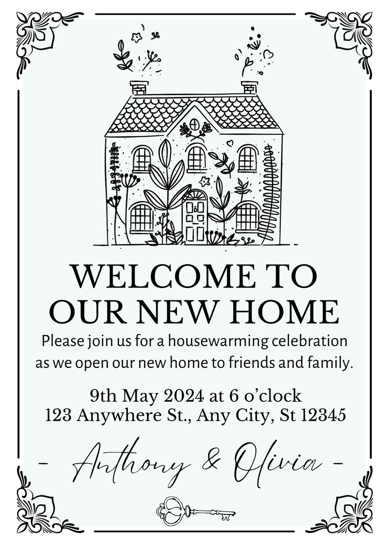 Editable Housewarming Invitation, Digital Invitation Etsy