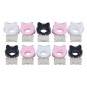 10 Stück/Set Katzenform Mode Hohlmetall Binder 1 Zoll Clips Foto Memo Ticket Notes Datei PapierClips Briefpapier Niedliche Clips Kawaii Fotos