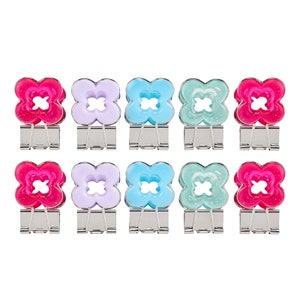 Flower Shape Fashion Hollow Metal Binder 1 inch Clips 10 Pcs/Set Photo Notes File Paper Clips Stationery Cute Binder Clips Kawaii Photos