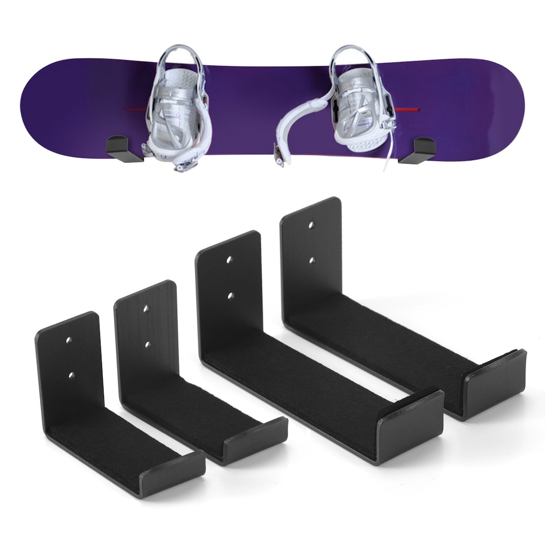Snow Racer Wall Mount Minimalist Snowboard Wall Mount Rack: Padded Aluminum Brackets - Etsy