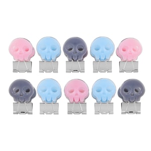 10 Stück/Set Totenkopf Form Mode HohlMetall Binder 1 Inch Clips Foto Memo Ticket Notizen Brief Papier Clip Cute Binder Clips Kawaii Fotos