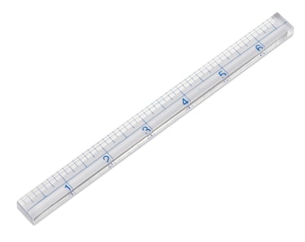 See-Thru Center Finding Clear Ruler 6 Inches with Centering Hole