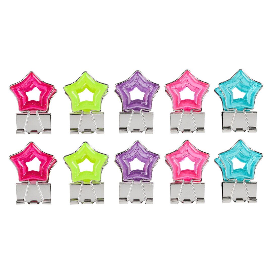 Star Paperclip Star Paper Clips: Kawaii Hollow Metal Binder, 10 Pcs - Etsy