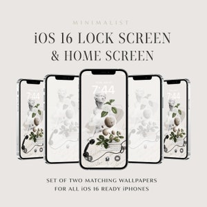 Lock & Home Screen Wallpaper Set, New iOS 16 Lock Screen Customization, Stylish Collage Art, New Depth Effect iPhone Wallpaper by Senti: She