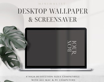 Minimalistisch beige bureaubladachtergrond, abstracte laptopscreensaver (digitale download)