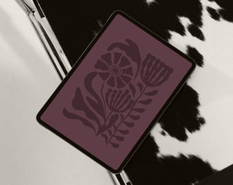 Neutral estetisk iPad-bakgrund. Botanisk surfplattebakgrund. Minimalistisk hemskärm och låsskärm. Mörkt och ljust läge. Direkt nedladdning.