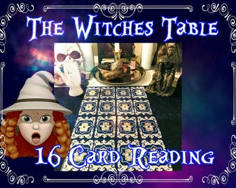 The Witch's Table 16 Card Lenormand Psychic Intuitive Blind Reading
