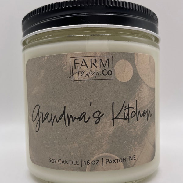GRANDMA’S KITCHEN - soy candle, rustic candle