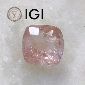 4.66ct IGI Certified Sunrise Padparadscha Sapphire, Natural unheated Loose Gemstone