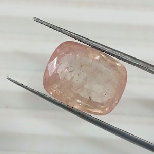 Big Size IGI Certified 6.38ct Natural Unheated Padparadscha Sapphire Earth Mined Loose Gemstone
