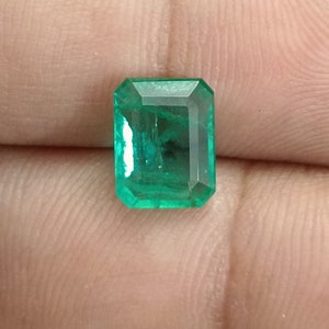 Certified 2.28ct Natural Zambian Emerald Minor Oiled Loose Gemstone